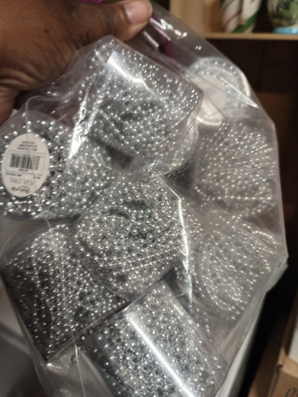 Lot Of 12 Silver Beaded Strings